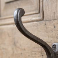 The Georgian Square Mounting Plate Hat and Coat Hook - 100mm Showing a Close up of the Upper Hook - Digital Illustration