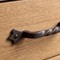 The Gothic Twisted Barley Cast Iron Pull Handle - 145mm Showing a Close up of the Gothic Detailing - Digital Illustration