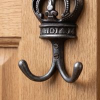 The Imperial Crown Cast Iron Double Coat Hook Showing a Close up of the Double Hook Design - Digital Illustration