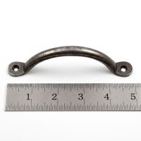 The Inn Cast Iron Bottle Cap Catcher on a White Background next to a Steel Ruler for Scale - Digital Illustration