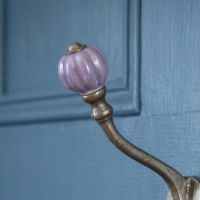 The Ironmonger Acorn Purple Ceramic Coat Hook - 125mm Showing a Close up of the Ceramic Finial - Digital Illustration
