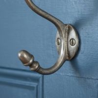 The Ironmonger Acorn Purple Ceramic Coat Hook - 125mm Showing a Close up of the Lower Hook - Digital Illustration