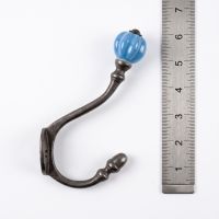 The Ironmonger Acorn Sky Blue Ceramic Coat Hook - 125mm