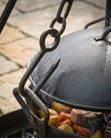 The Kadai Canopy Fire Bowl Lid Showing a Close up of the Rim of the Lid - Digital Illustration