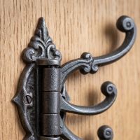 The Kensington Swivel Triple Arm Coat Hook Showing the Upper and Middle Hooks - Digital Illustration