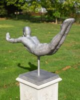 The Leap of Faith Contemporary Garden Statue Showing the Whole Sculpture from Behind