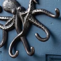 The Mariner Octopus Wall-Mounted Coat Hook Showing a Close up of the Hook Tentacles - Digital Illustration