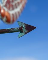 The Mariner’s Reach Sea Turtle Verdigris Copper Weathervane Showing a Close up of the Arrow Point