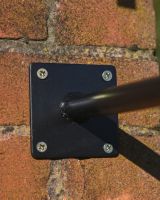 The Mariner’s Reach Sea Turtle Verdigris Copper Weathervane Showing a Close up of the Mounting Bracket Attachment