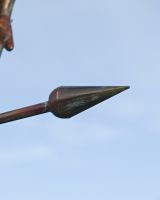 The Maritime Mermaid Verdigris Copper Weathervane Showing a Close up Shot of the Arrow head