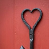 The Open Heart Iron Coat Hook 125mm Showing a Close up of the Heart Shape - Digital Illustration