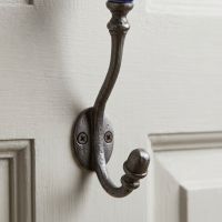 The Regency Navy Ceramic Top Cast Iron Wall Hook Showing the Close up of the Lower Hook - Digital Illustration