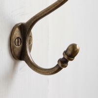 The Victorian Hat and Coat Hook in Antique Copper - 130mm Showing a Close up of the Lower Hook - Digital Illustration