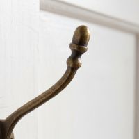 The Victorian Hat and Coat Hook in Antique Copper - 130mm Showing the Close up of the Upper Prong - Digital Illustration