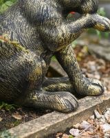 The Whiskers the Grooming Hare Garden Statue Showing a Close up of the Feet