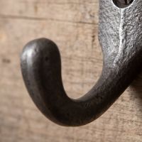 The Yorkshire Single Robe Hook in Cast Antique Iron - 50mm Showing a Close up of the Prong - Digital Illustration