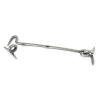 The 10 Inch Forged Iron Cabin Hook in a Pewter Finish on a White Background The 10 Inch Forged Iron Cabin Hook in a Pewter Finish on a White Background