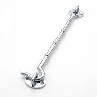 The 12" Bright Chrome Cabin Hooks Loose Ring Type on a White Background
