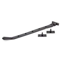 The 12 Inch Aged Bronze Georgian Reeded Casement Window Stay on a White Background The 12 Inch Aged Bronze Georgian Reeded Casement Window Stay on a White Background