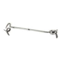 The 14 Inch Forged Iron Cabin Hook in a Pewter Finish on a White Background The 14 Inch Forged Iron Cabin Hook in a Pewter Finish on a White Background