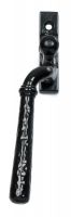 The 16mm Hammered Black Espagnolette Window Handle - Left Hand Version on a White Background