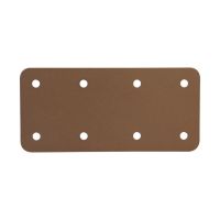 The 170mm Brown Railway Sleeper Straight Joining Plate on a White Background 