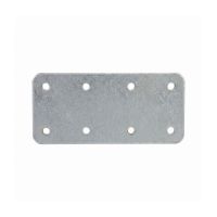 The 170mm Galvanised Railway Sleeper Straight Joining Plate on a White Background 