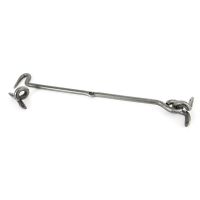 The 18 Inch Forged Iron Cabin Hook in a Pewter Finish on a White Background The 18 Inch Forged Iron Cabin Hook in a Pewter Finish on a White Background