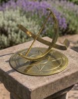 The 20cm "Zenith" Antique Brass Armillary on a Stone Pillar with Lavender Plants Behind - Digital Illustration The 20cm "Zenith" Antique Brass Armillary on a Stone Pillar with Lavender Plants Behind - Digital Illustration