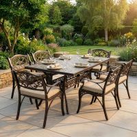 The "Attingham" 6-Seater Outdoor Dining Set - Antique Copper The "Attingham" 6-Seater Outdoor Dining Set - Antique Copper