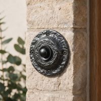 The "Bulnhall" Blacksmith Style Bell Push on a Stone Cottage next to the Front Door - Digital Illustration The "Bulnhall" Blacksmith Style Bell Push on a Stone Cottage next to the Front Door - Digital Illustration