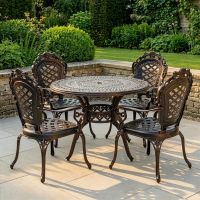 The "Caversham" 4-Seater Outdoor Dining Set - Antique Copper Digital Illustration The "Caversham" 4-Seater Outdoor Dining Set - Antique Copper Digital Illustration