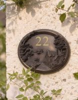 The "Coppleston Cottage" Countryside House Number Sign Mounted onto a Cottage Wall With Climbing Plants - Digital Illustration The "Coppleston Cottage" Countryside House Number Sign Mounted onto a Cottage Wall With Climbing Plants - Digital Illustration