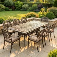 The "Goliath" 8-Seater Outdoor Dining Set - Antique Bronze digital illiustration copy 