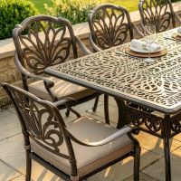 The "Goliath" 8-Seater Outdoor Dining Set - Antique Bronze 