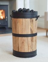 The "Hofburg" Log or Coal Basket Placed in a Modern Living Room in Front of a Lit Logburner - Digital Illustration The "Hofburg" Log or Coal Basket Placed in a Modern Living Room in Front of a Lit Logburner - Digital Illustration