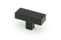 The "Kodiak" Heavyweight Block T-Bar in a Matt Black Finish on a White Background Shown at an Angle 