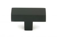 The "Kodiak" Heavyweight Block T-Bar in a Matt Black Finish on a White Background Shown Stood Upright