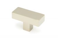 The "Kodiak" Heavyweight Block T-Bar in a Polished Nickel Finish on a White Background Displayed at an Angle 