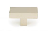 The "Kodiak" Heavyweight Block T-Bar in a Polished Nickel Finish on a White Background Displayed Stood Upright