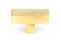 The "Kodiak" Heavyweight Block T-Bar in an Aged Brass Finish on a White Background Displayed Front On