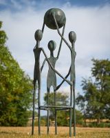 The "Lift" Cast Aluminium Garden Sculpture on a Sunny Garden Lawn The "Lift" Cast Aluminium Garden Sculpture on a Sunny Garden Lawn