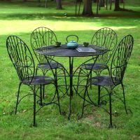 The "Maddie’s Picnic" 4-Seater Garden Dining Set - Midnight Black The "Maddie’s Picnic" 4-Seater Garden Dining Set - Midnight Black
