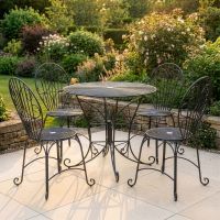 The "Maddie’s Picnic" 4-Seater Garden Dining Set - Midnight Black digital illustration The "Maddie’s Picnic" 4-Seater Garden Dining Set - Midnight Black digital illustration