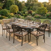 The "Moreville" 8-Seater Luxury Garden Dining Set - Antique Copper