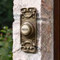 The "Novella" Art Nouveau Inspired Bell Push on a Stone Wall next to a House Entrance - Digital Illustration The "Novella" Art Nouveau Inspired Bell Push on a Stone Wall next to a House Entrance - Digital Illustration