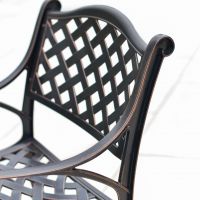 Close-up of the Lattice Design on the Back of the Chairs