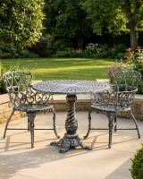 The "Royal Ascott" 2-Seater Outdoor Bistro Set - Antique Silver digital illustration The "Royal Ascott" 2-Seater Outdoor Bistro Set - Antique Silver digital illustration