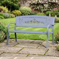 The "You"ll Never Walk Alone" Liver Bird Bench in an Ornate Walled Garden - Digital Illustration
