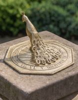 The 230mm Octagonal Peacock Sundial Placed on a Traditional Garden Plinth - Digital Illustration The 230mm Octagonal Peacock Sundial Placed on a Traditional Garden Plinth - Digital Illustration